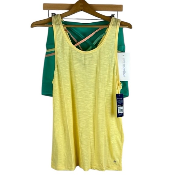 NWT Marika Workout Active Wear Set Tank SZ L and Shorts SZ M - Picture 1 of 15